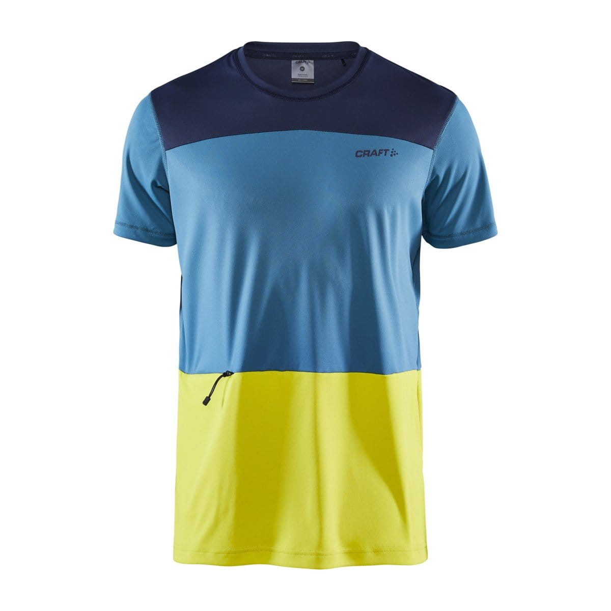 Pánské sportovní tričko Craft Triko Charge Tech SS tmavě modrá se žlutou