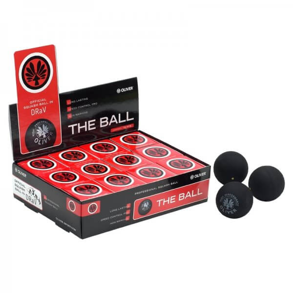 Squashové míčky - 12 kusů Oliver SQ BALL PRO 90 červená