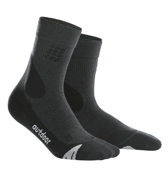 Ponožky CEP Outdoorové ponožky merino dámské šedá / černá