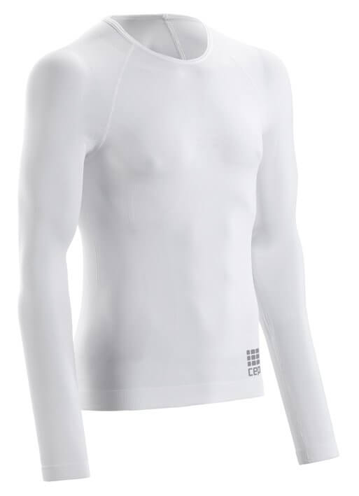 Tričká CEP Ultralight tričko s dlhým rukávom pánske biela