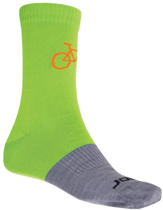 Univerzalne merino nogavice Sensor Ponožky Tour Merino Wool zelená/šedá