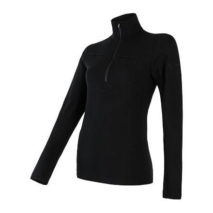 Dámské merino tričko Sensor Merino Extreme dámské triko dl.rukáv zip černá