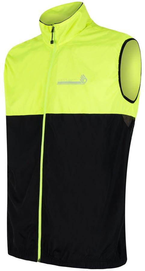 Kamizelki Sensor Neon pánská vesta černá/reflex žlutá