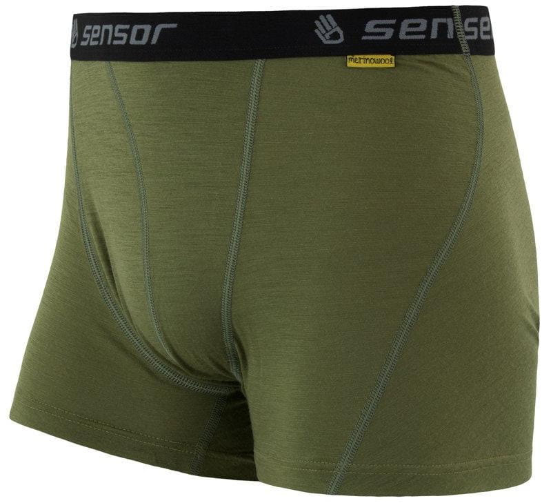 Moške kratke hlače iz merina Sensor Merino Active pánské trenky safari