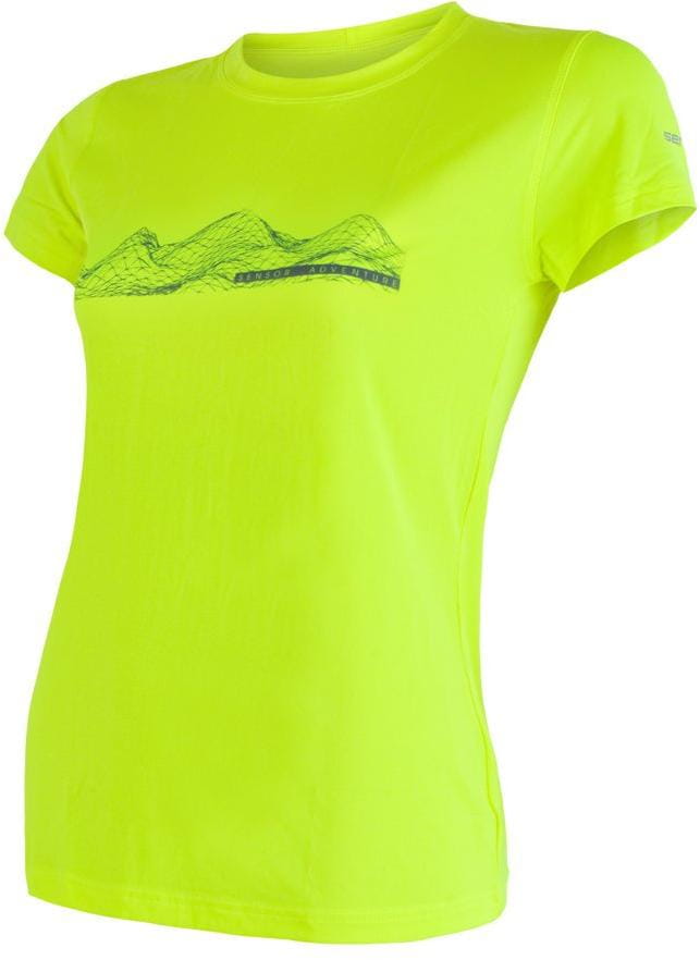 T-Shirts Sensor Coolmax Fresh Pt Mountains dámské triko kr.rukáv reflex žlutá