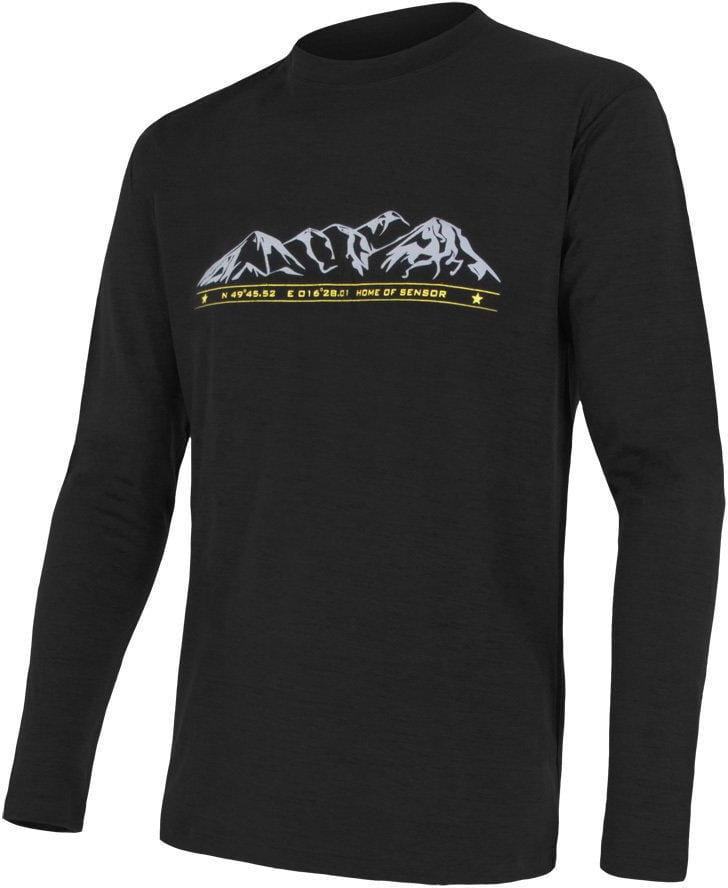 Merino-Hemd für Männer Sensor Merino Active Pt Mountains pánské triko dl.rukáv černá