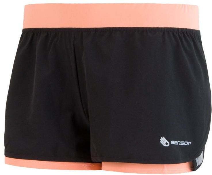 Női futónadrág Sensor Trail dámské šortky černá/apricot