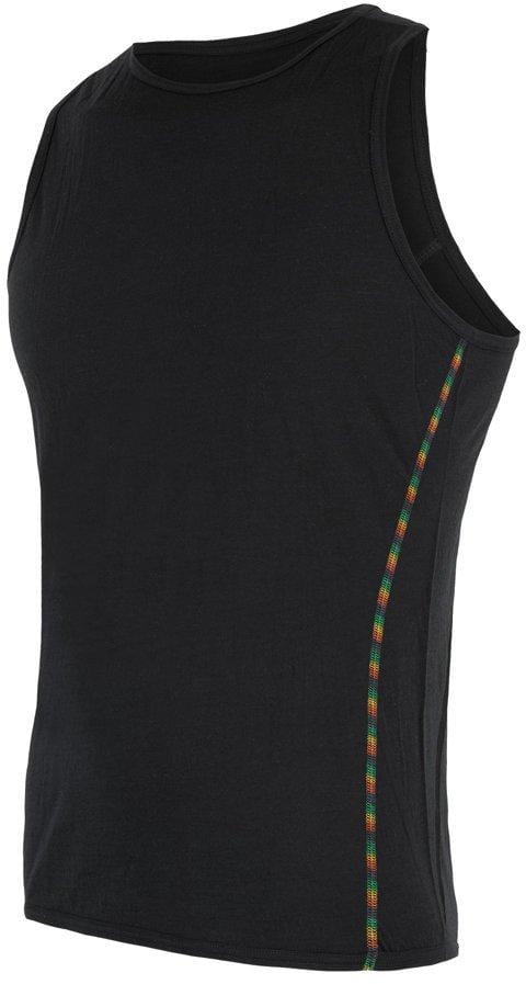 Pánské merino tričko Sensor Merino Air pánské triko bez rukávu černá