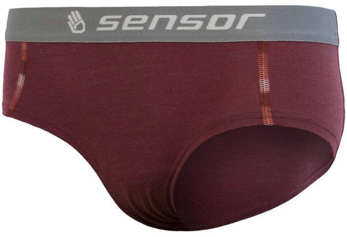 Damskie majtki z merynosów Sensor Merino Air dámské kalhotky tm.vínová