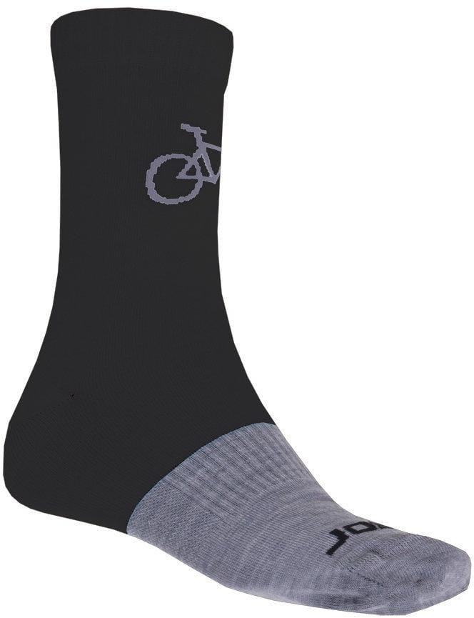 Uniwersalne skarpety z merynosów Sensor Ponožky Tour Merino Wool černá/šedá