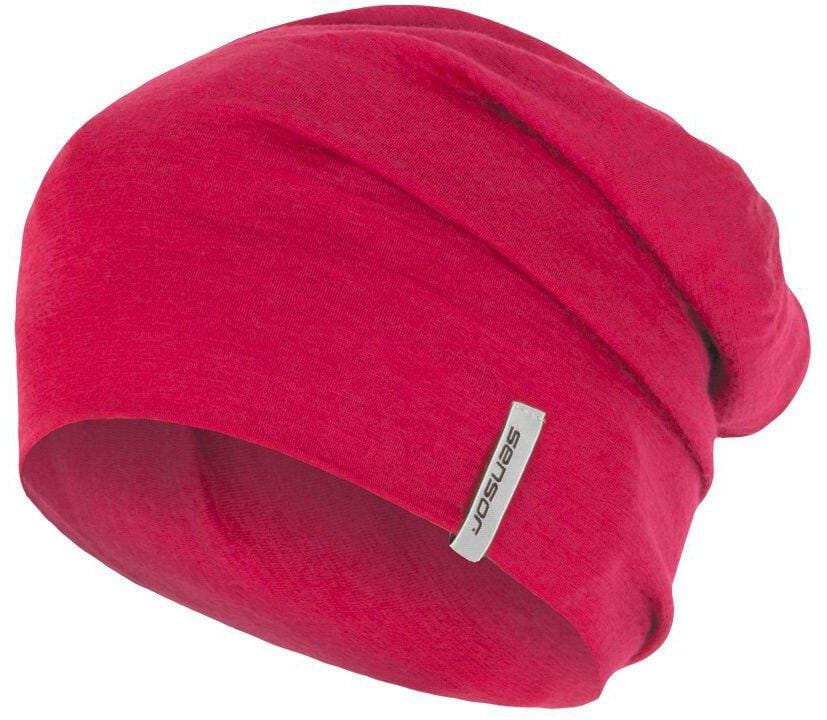 Bonnet d'hiver en mérinos Sensor Čepice Merino Wool magenta