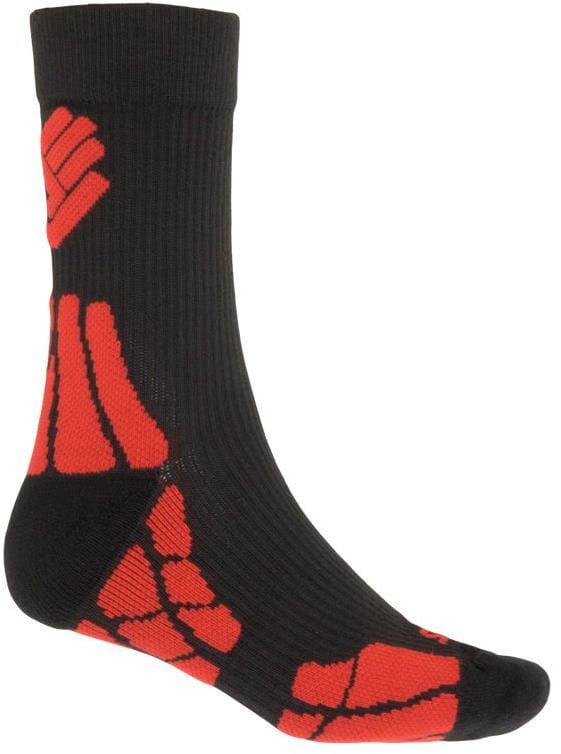 Uniwersalne skarpety z merynosów Sensor Ponožky Hiking Merino Wool černá/červená