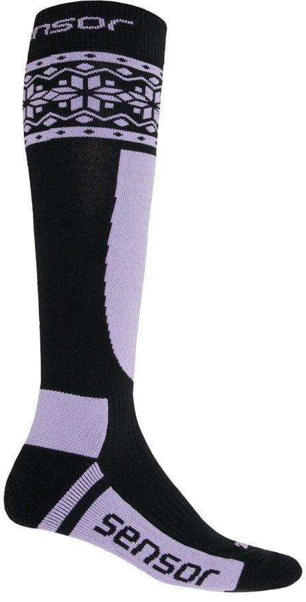 Univerzálne termo ponožky Sensor Ponožky Thermosnow Norway černá/fialová