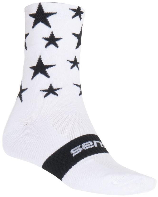 Skarpetki uniwersalne Sensor Ponožky Stars bílá/černá