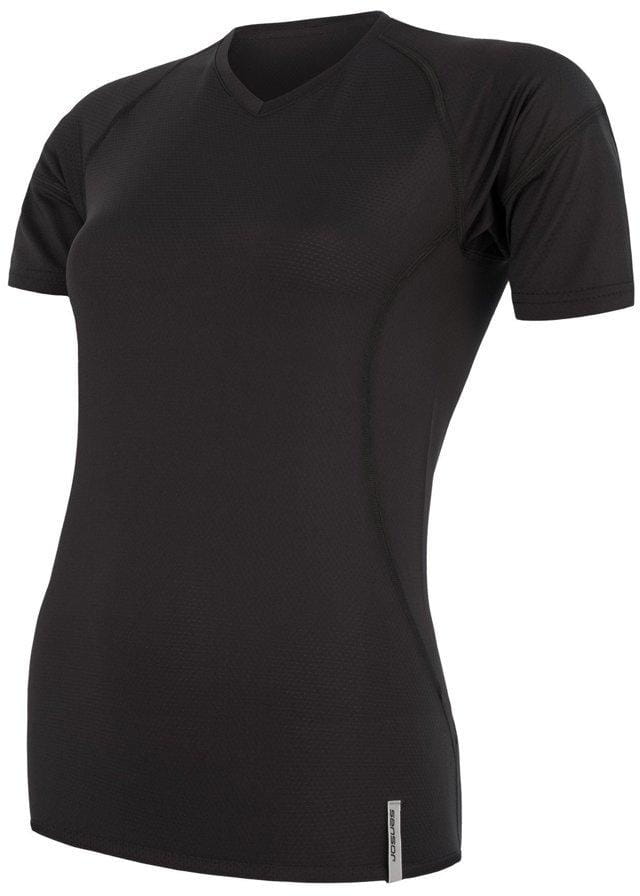 Női funkcionális póló Sensor Coolmax Tech dámské triko kr.rukáv černá