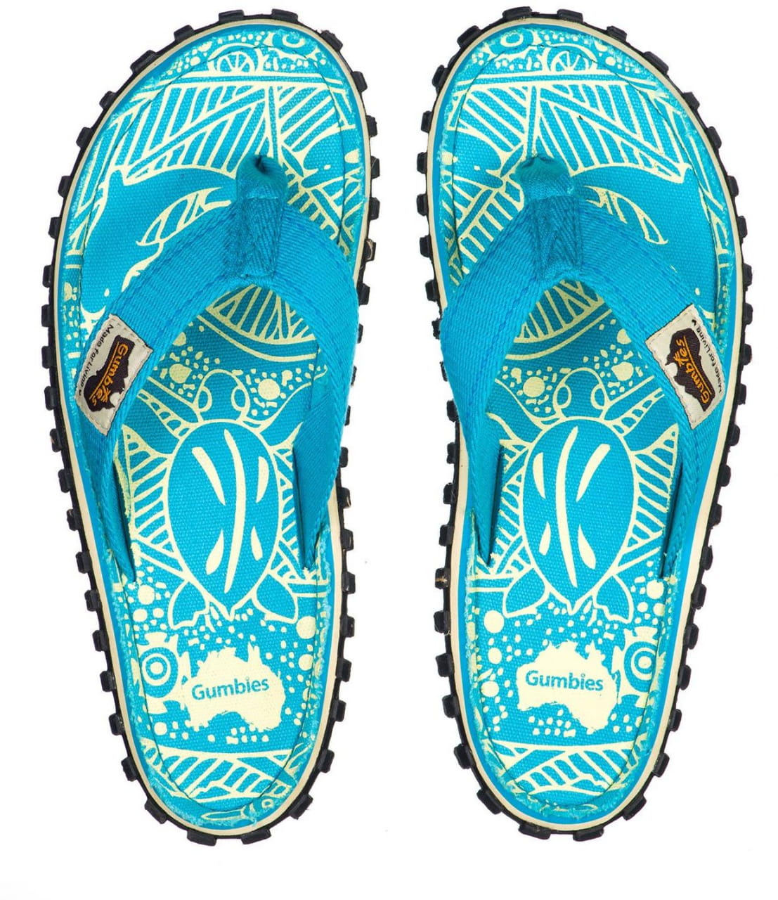 Letnie buty do miasta i na zewnątrz Gumbies Islander Turquoise Signature