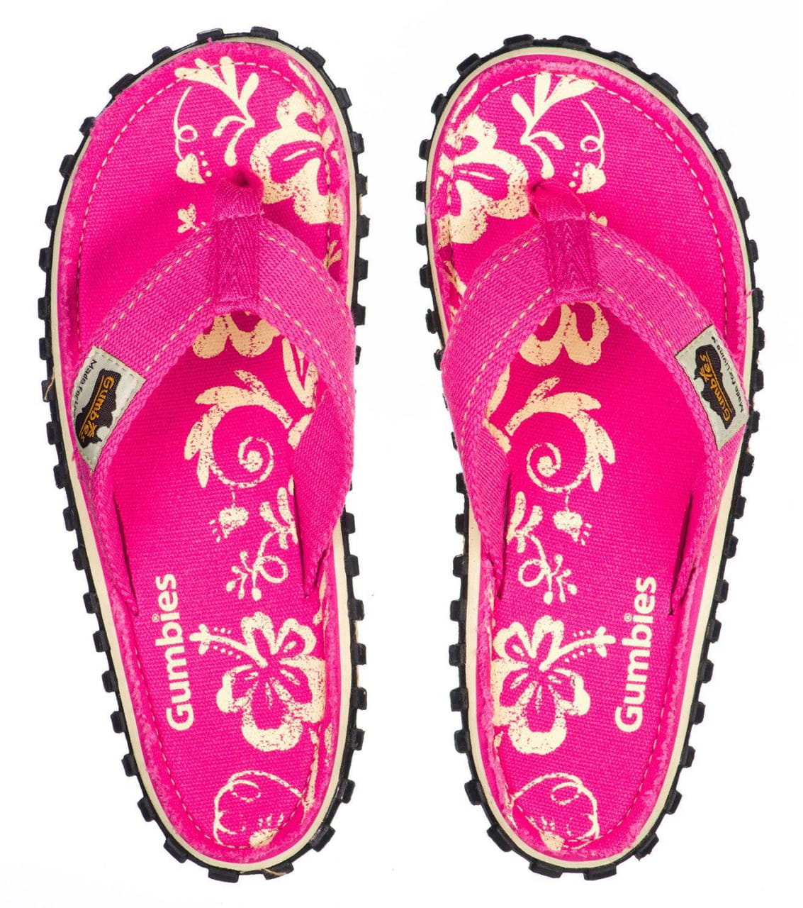 Nyári cipők a városba és a szabadba Gumbies Pink Hibiscus
