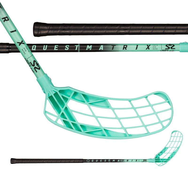 Florbalová hokejka Salming Matrix 32 Black/Turquoise
