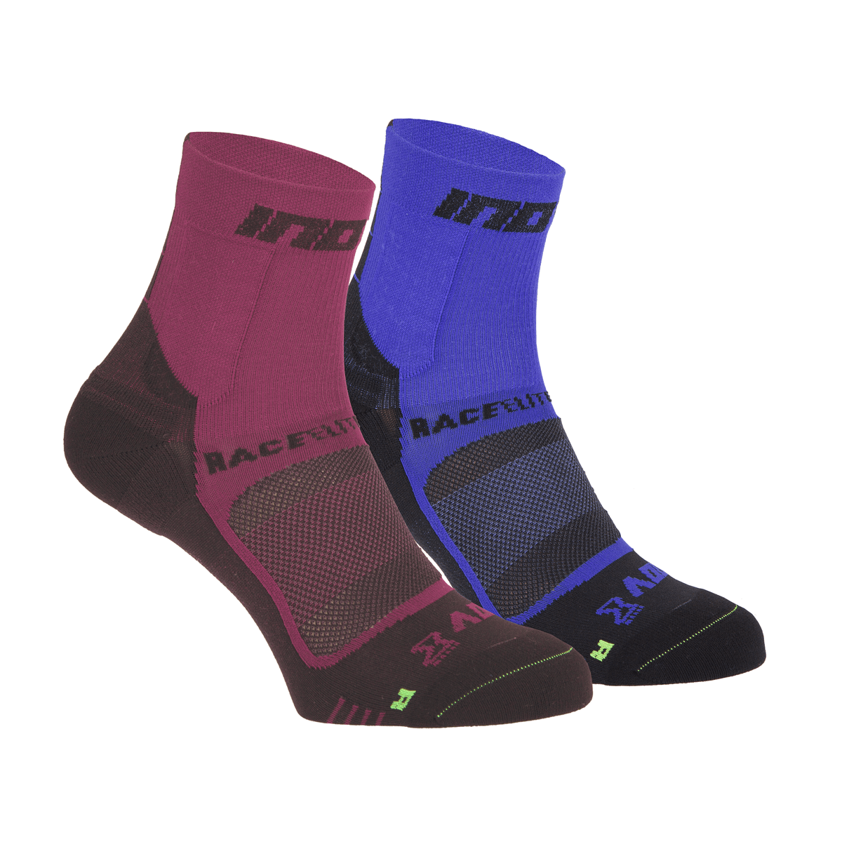 Běžecké ponožky Inov-8  RACE ELITE PRO SOCK pink/black + blue/black růžová a modrá