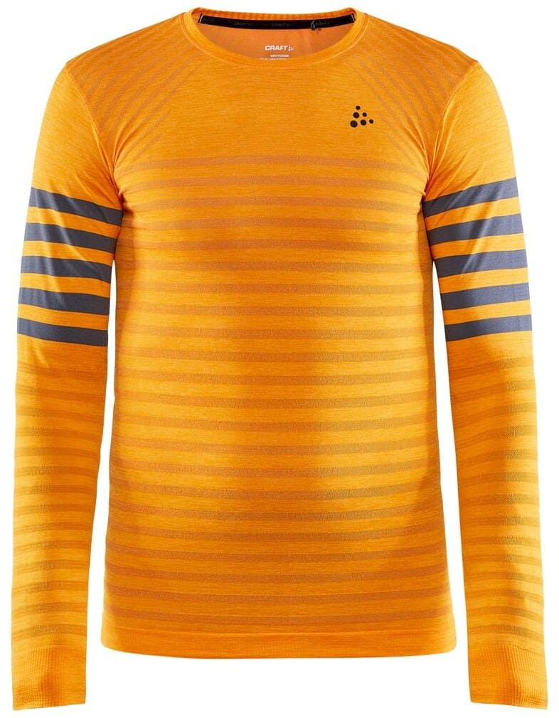 Pánské funkční tričko Craft Triko Fuseknit Comfort Blocked LS oranžová