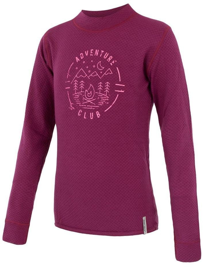 T-Shirts Sensor Merino Df Club dětské triko dl.rukáv lilla
