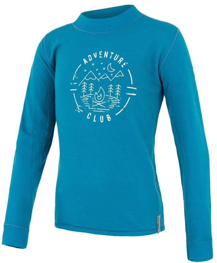 T-Shirts Sensor Merino Df Club dětské triko dl.rukáv modrá